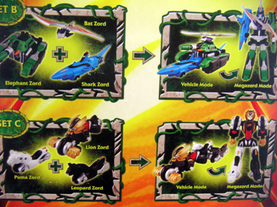 micro animal zord set
